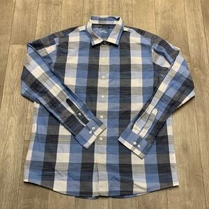 Mens Can Heusen Studio Slim Fit Casual Button‎ Down Long Sleeve Shirt